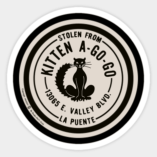 Vintage Kitten A Go-Go Sticker